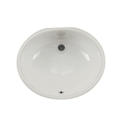 Wells Sinkware 19 in. Oval Undermount Single Bowl Bathroom Sink in White RTU1916-6W